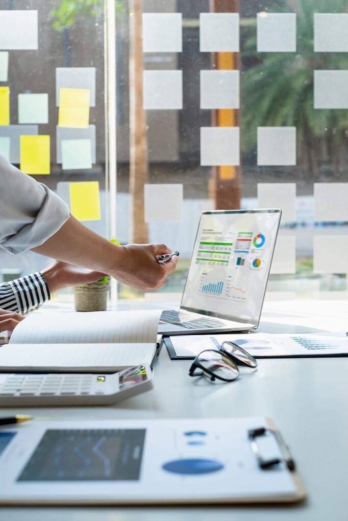 Tax analysis on the laptop