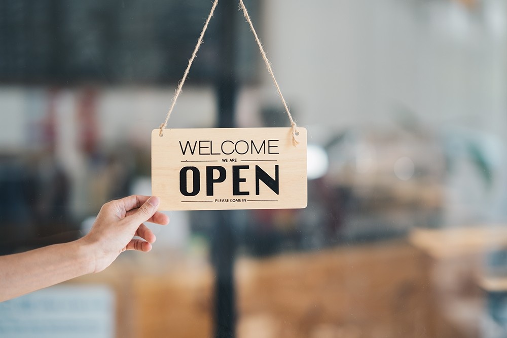 Welcome to open - banner for client