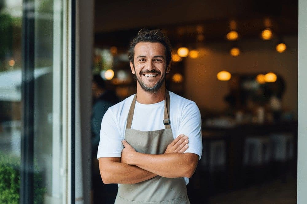 Shef with smiling face holding the hand